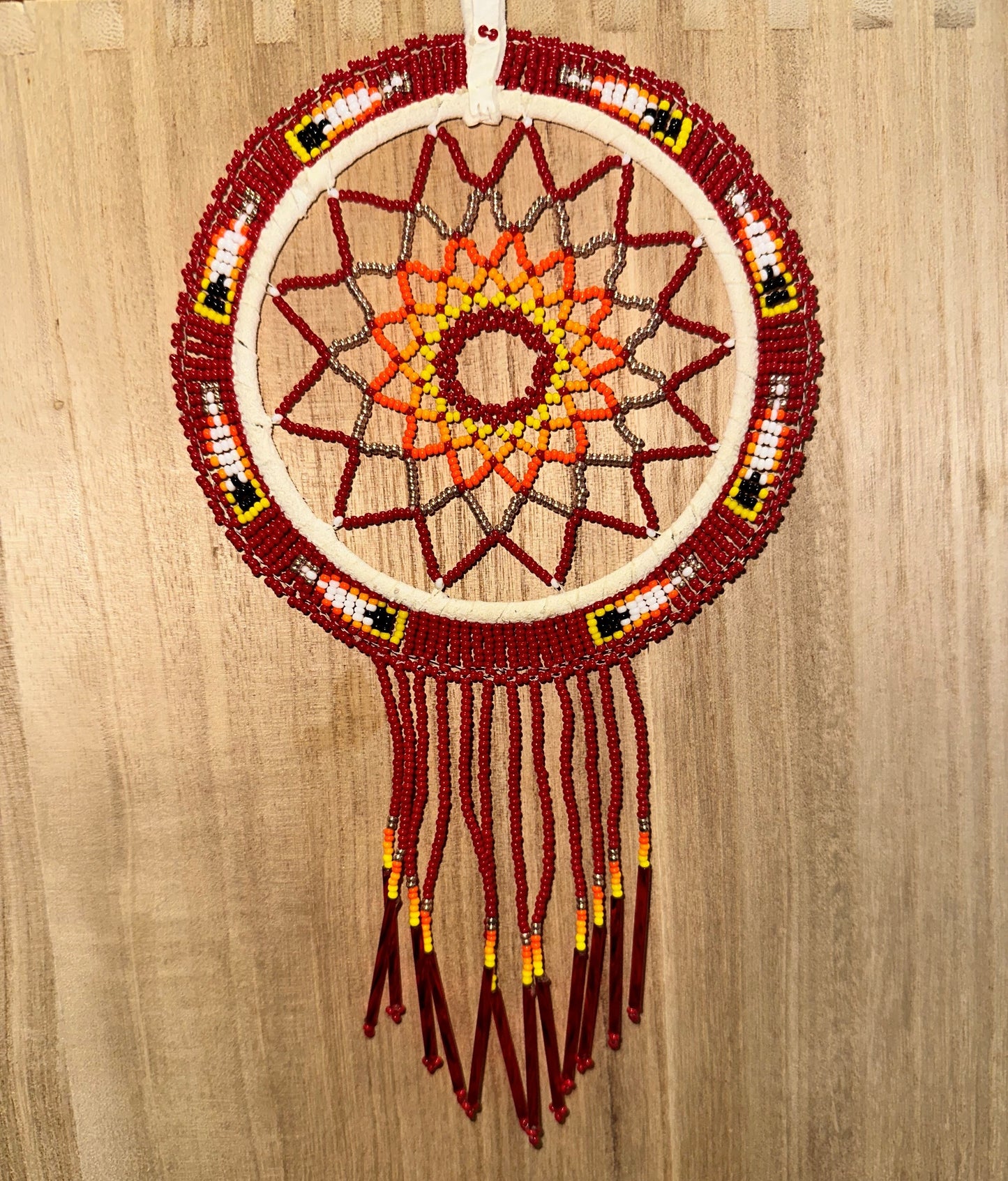 Beaded Dreamcatcher - Red