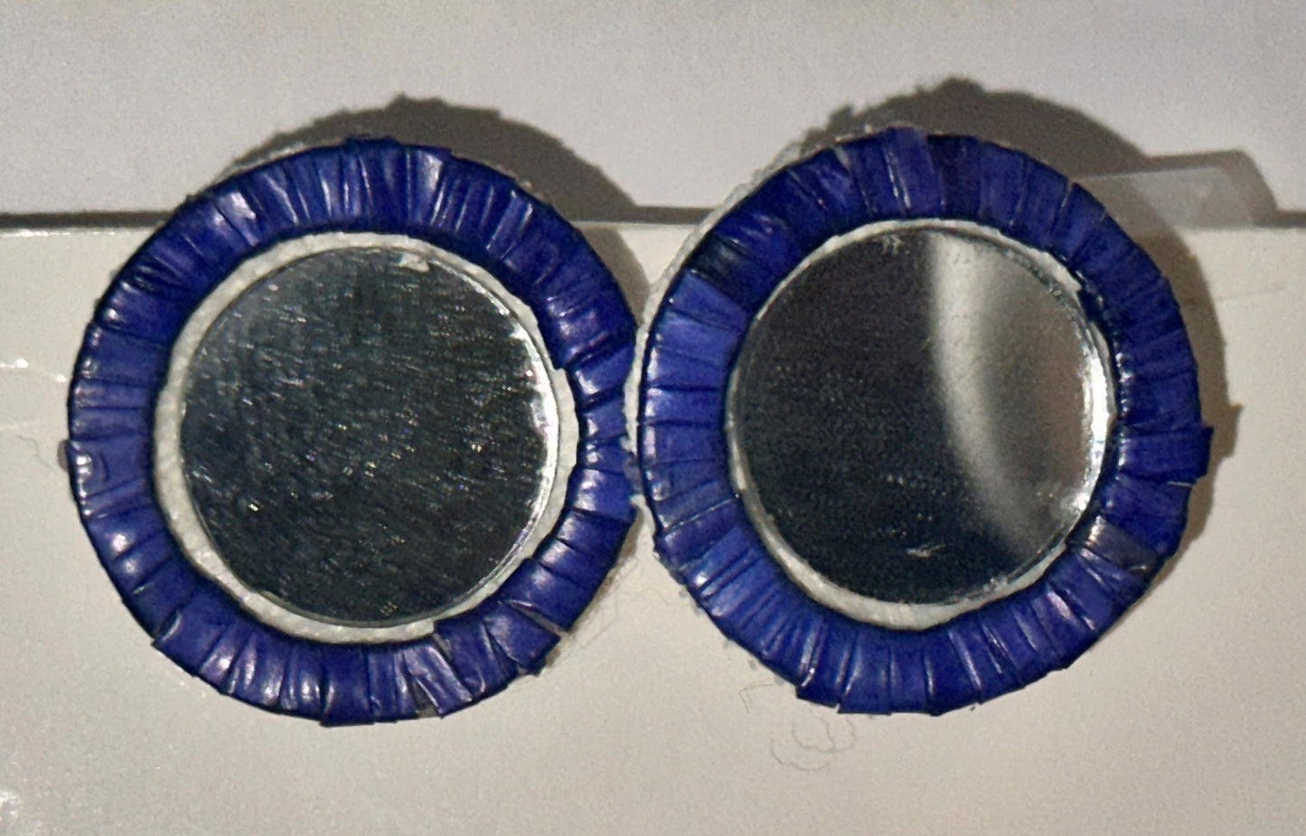 Earrings - Quill work with mirror