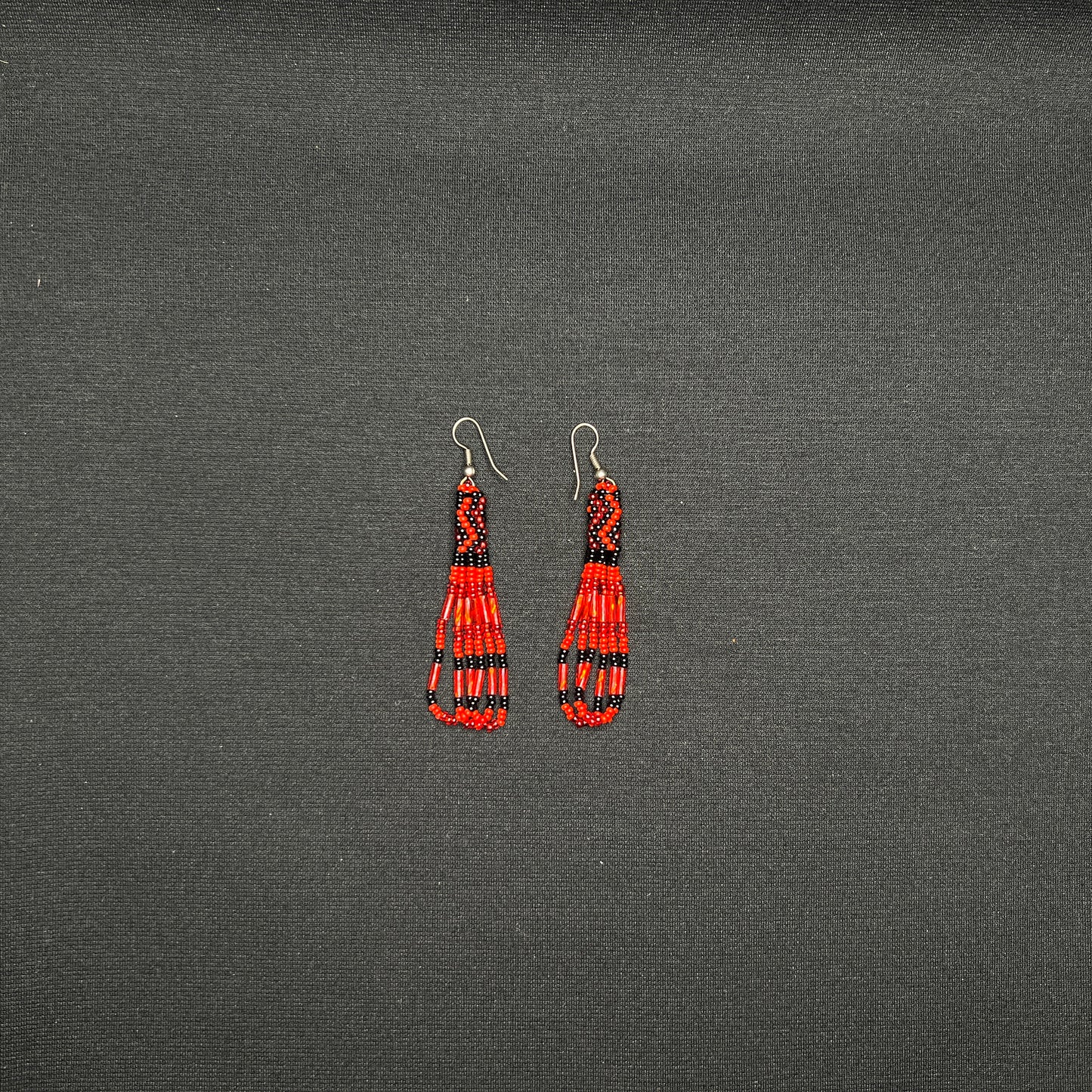 All Relations United - Beaded Earrings with Tassel Fringe