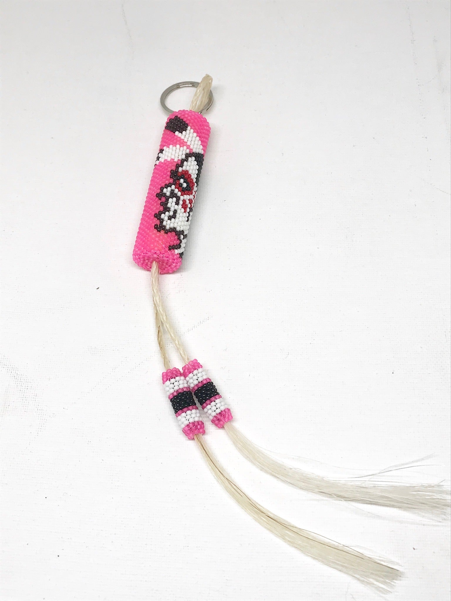 Robert Horse - Beaded Keychain with horse hair - Intertribal Creatives by Running Strong for American Indian Youth