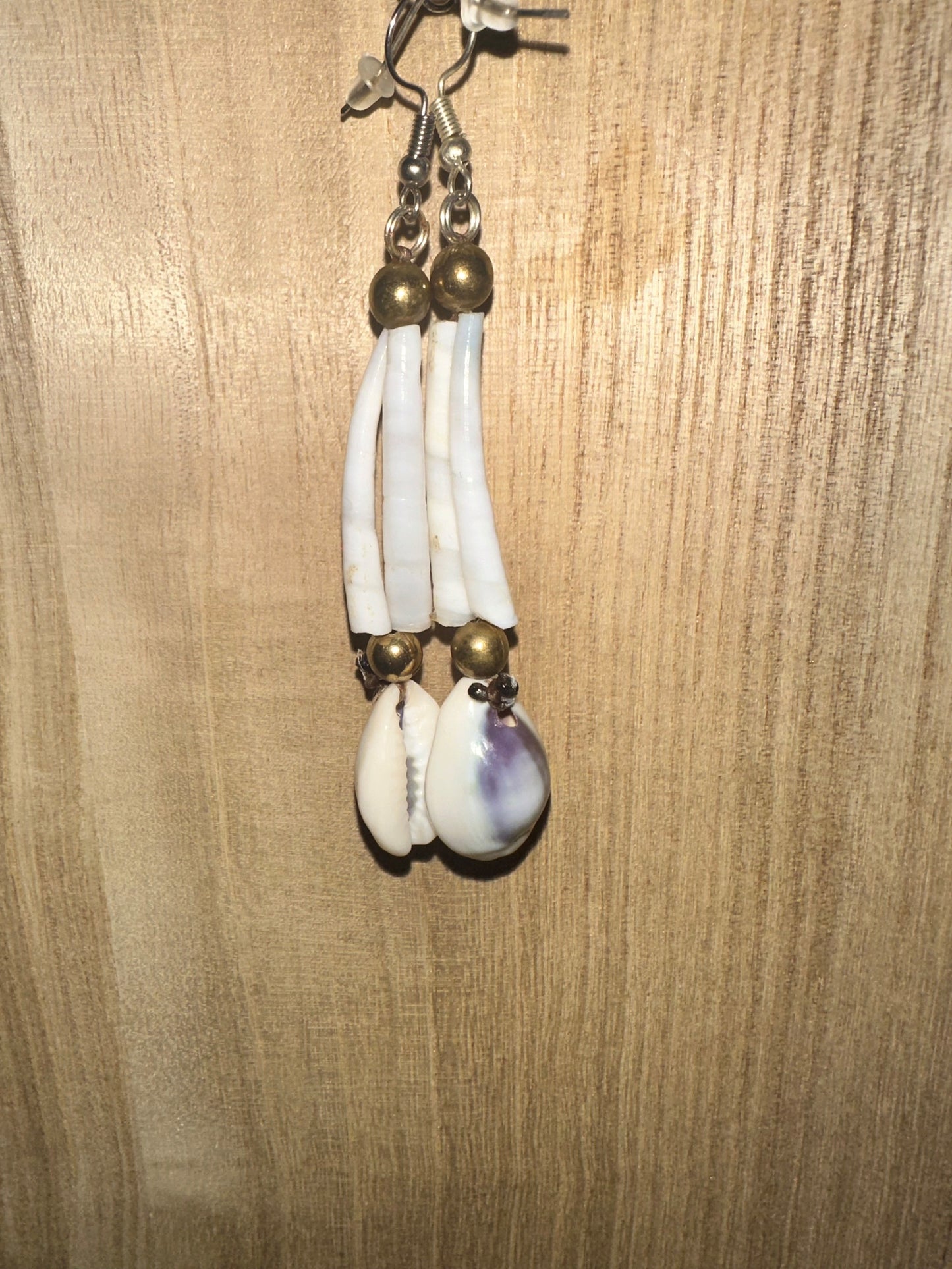 Earrings - Wampum and dentalium