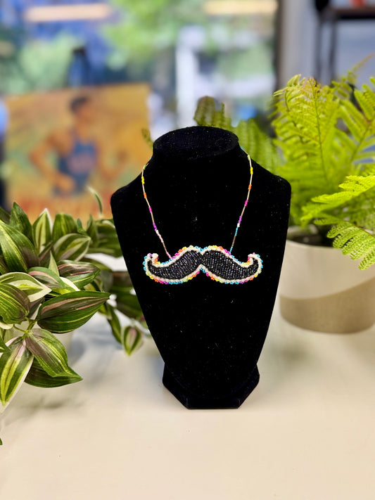 Mustache Rainbow Necklace