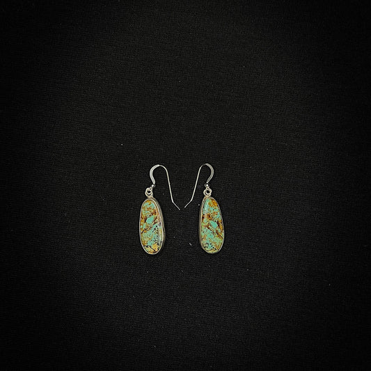 Earrings- Turquoise Dangle Earrings- Milford Calamity Jewelry