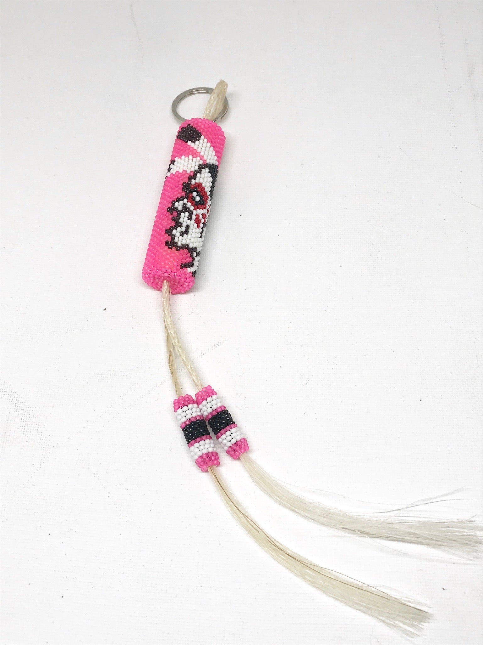 Robert Horse - Beaded Keychain with horse hair - Intertribal Creatives by Running Strong for American Indian Youth