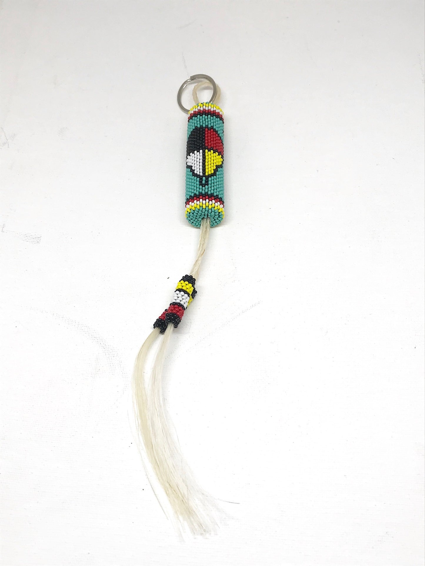 Robert Horse - Beaded Keychain with horse hair - Intertribal Creatives by Running Strong for American Indian Youth