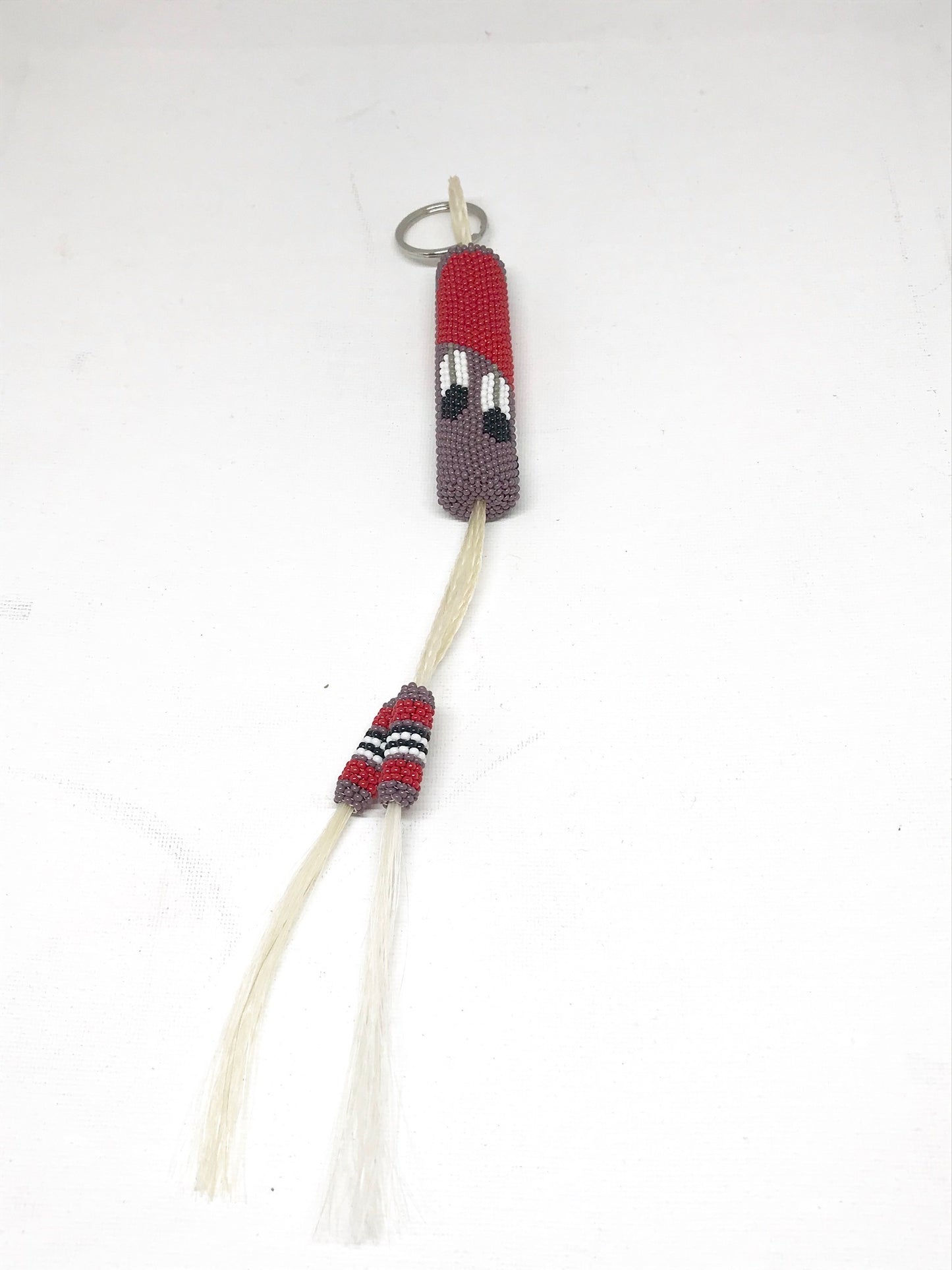 Robert Horse - Beaded Keychain with horse hair - Intertribal Creatives by Running Strong for American Indian Youth