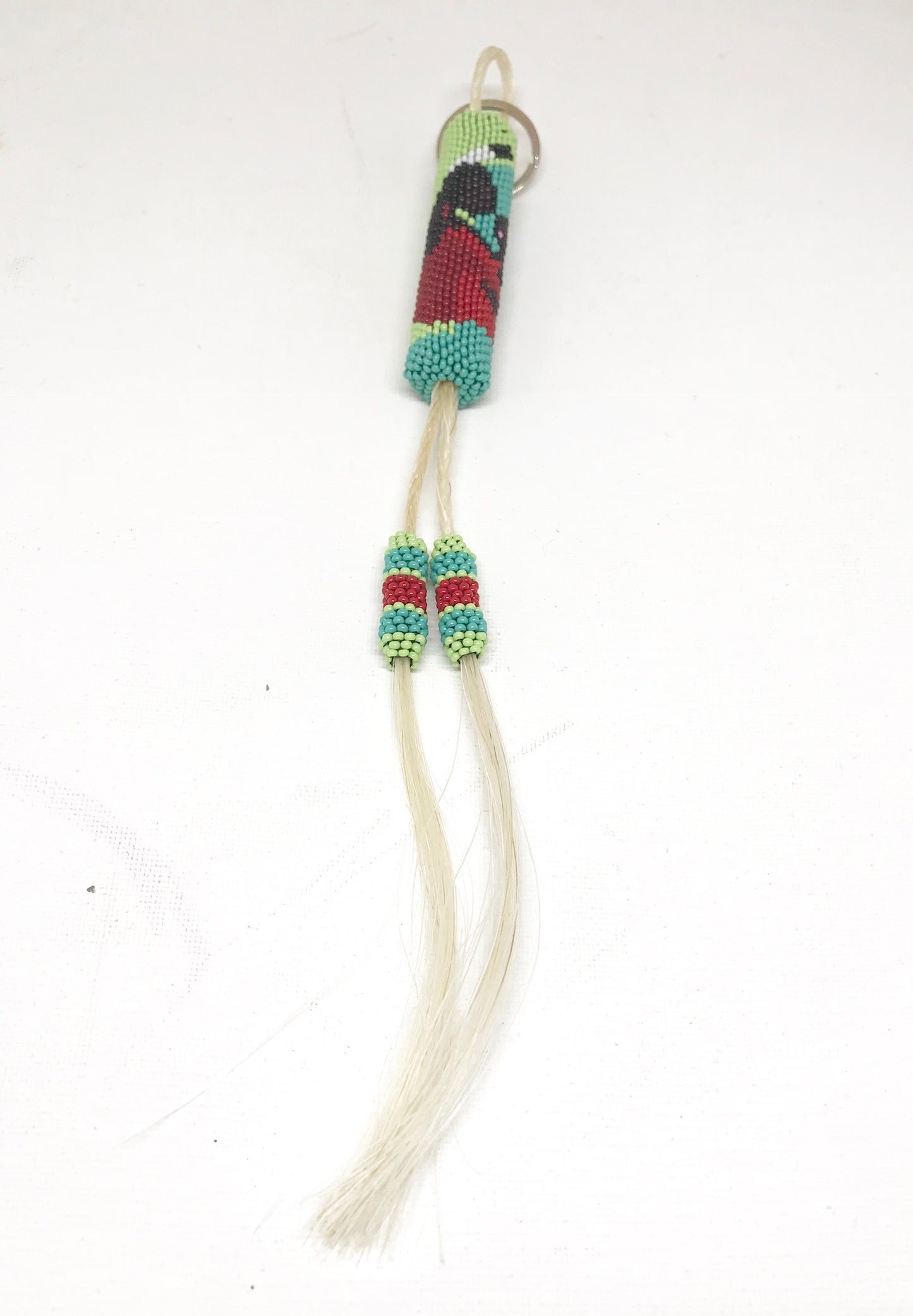 Robert Horse - Beaded Keychain with horse hair - Intertribal Creatives by Running Strong for American Indian Youth