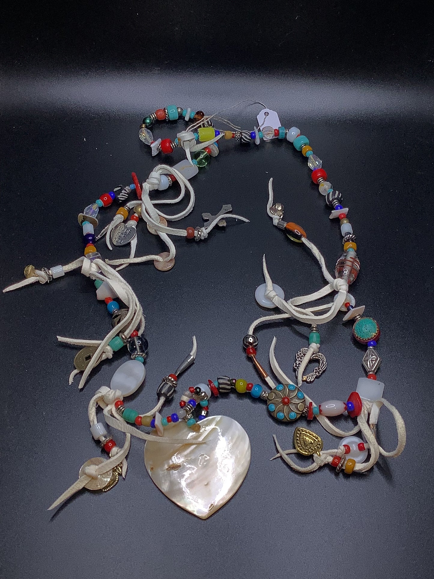 Cynthia Holmes - Mother of Pearl Heart Necklace