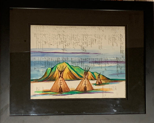 Sandy Swallow - "Spring at Bear Butte" Original Watercolor