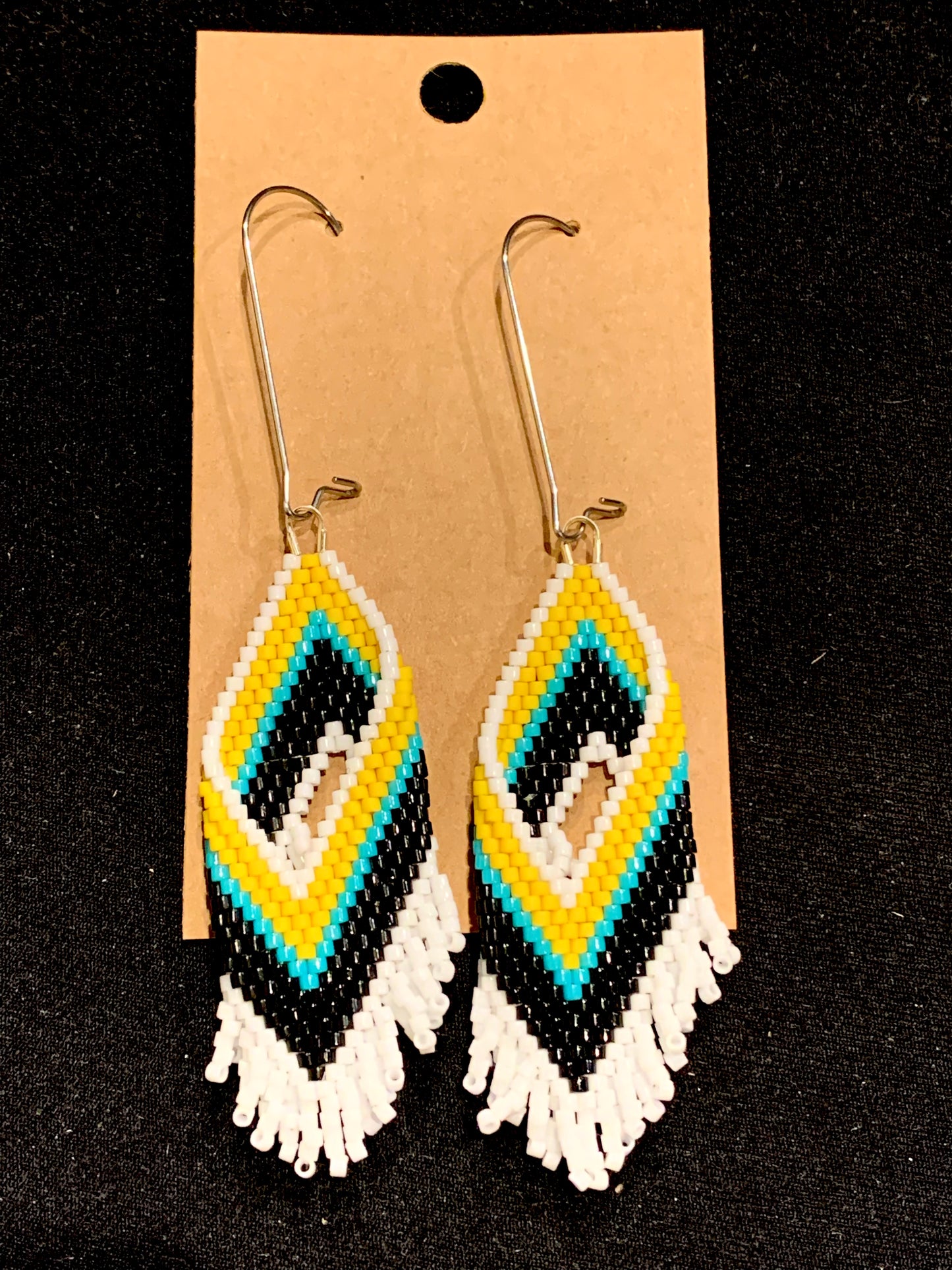 Kylie Kookesh - Chilkat Blanket Twist Beaded Earrings