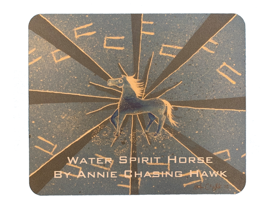 Annie Chasing Hawk - Water Spirit Horse Mouse Pad - Intertribal Creatives by Running Strong for American Indian Youth