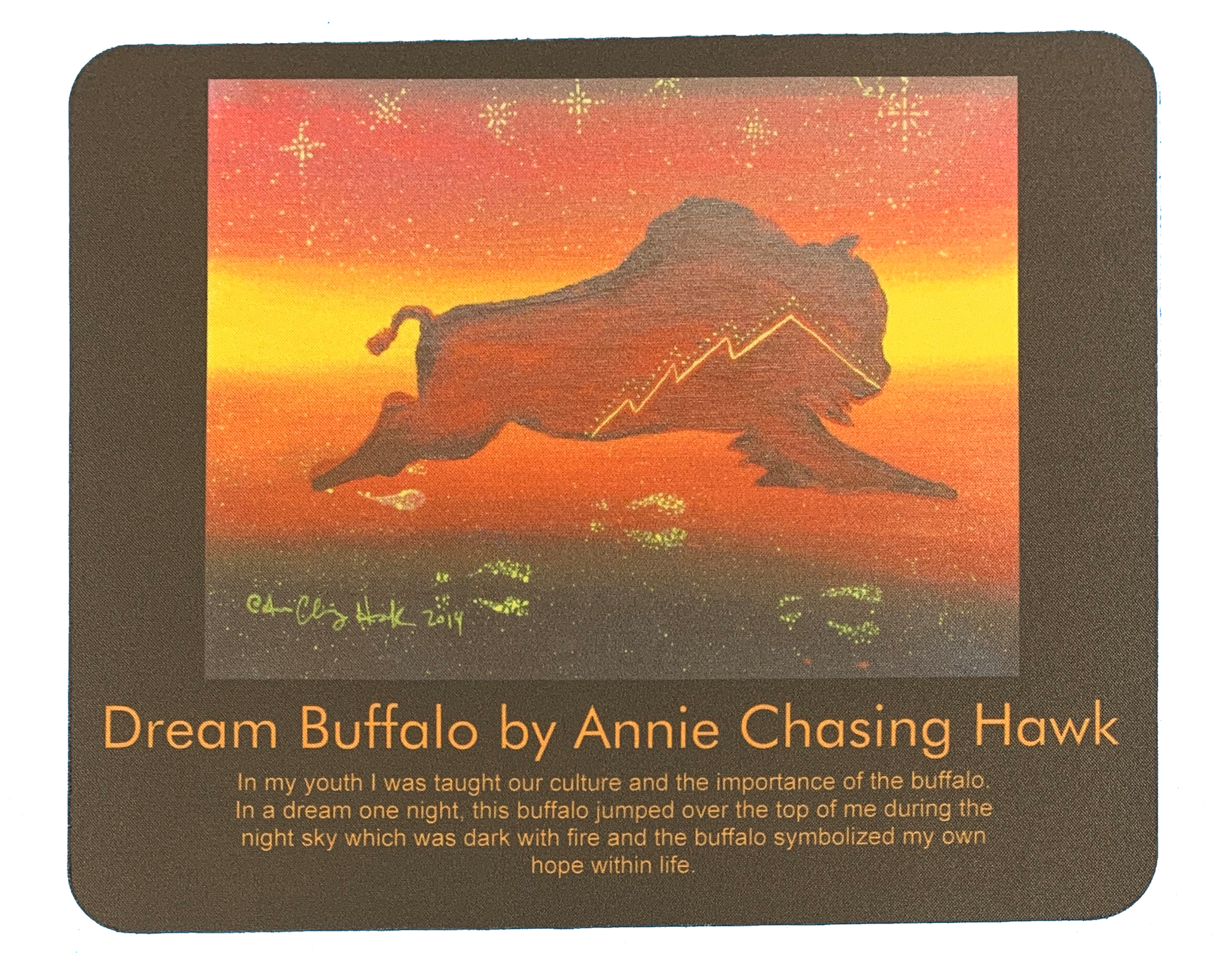 Annie Chasing Hawk - Dream Buffalo Mouse Pad - Intertribal Creatives by Running Strong for American Indian Youth