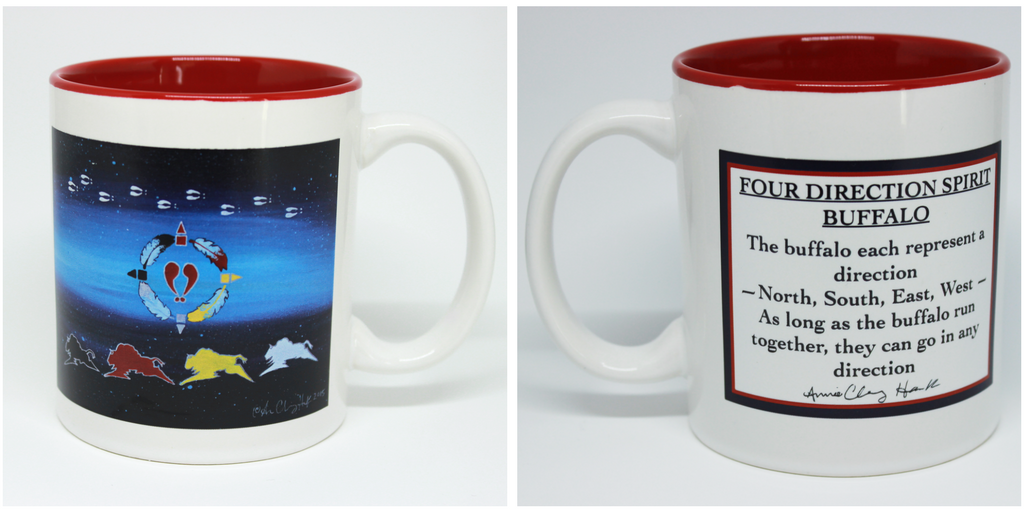 Annie Chasing Hawk - Four Direction Spirit Buffalo Mug - Intertribal Creatives by Running Strong for American Indian Youth