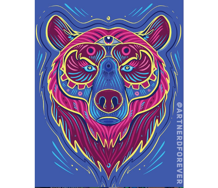 Stephanie Fogel - Digital Totem Illustration, Bear - Intertribal Creatives by Running Strong for American Indian Youth