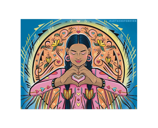 Stephanie Fogel - Digital Totem Illustration, Love - Intertribal Creatives by Running Strong for American Indian Youth