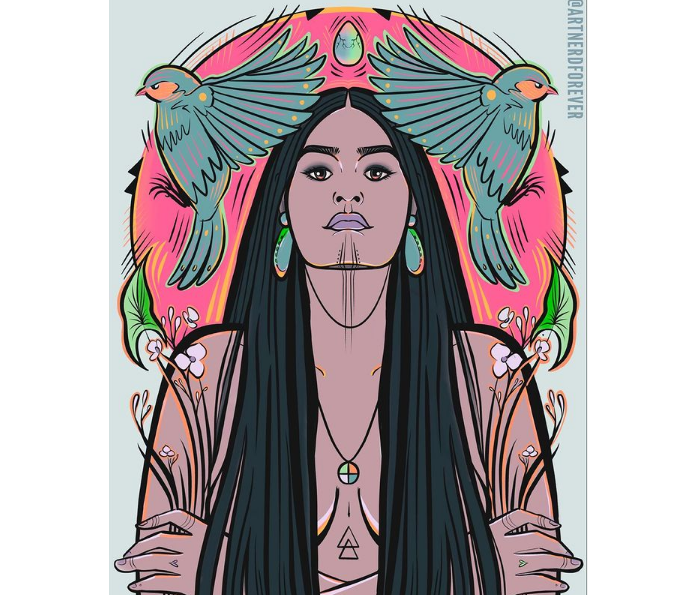 Stephanie Fogel - Digital Totem Illustration, Ancestral - Intertribal Creatives by Running Strong for American Indian Youth