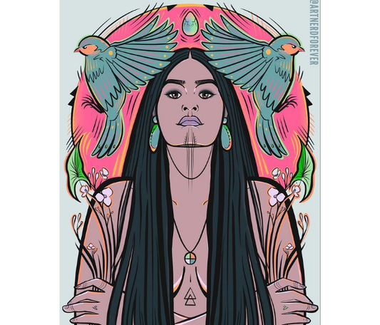 Stephanie Fogel - Digital Totem Illustration, Ancestral - Intertribal Creatives by Running Strong for American Indian Youth