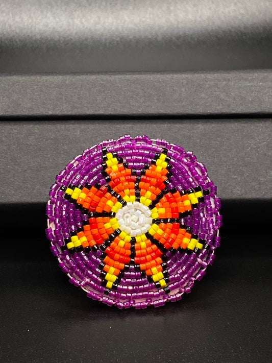 Loretta Cook Magenta Beaded Pin